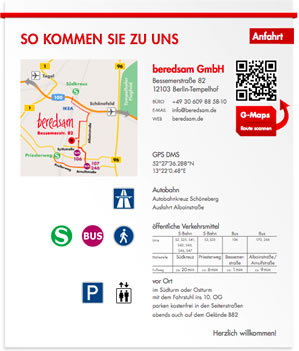 Bild: So kommen Sie zu den Seminarräumen von beredsam in Berlin