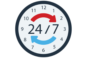 Bild: Uhr mit 24-7-Anzeige